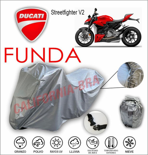 Funda Cubierta Lona Moto Cubre Ducati Streetfighter V2