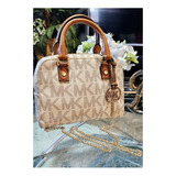 Bolso Crossbody Michael Kors Original Color Crema Con Marrón