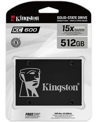 Unidad Estado Sólido Kingston Kc600 3d Nand Ssd 512gb 2.5p