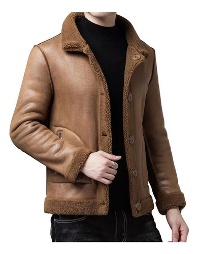 Chaquetas Polares De Cuero De Invierno Para Hombre