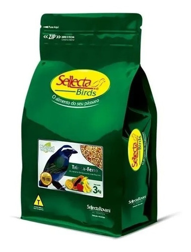 Ração Sellecta Trinca Ferro Natural Com Frutas 3kg