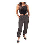 Pantalon Jogger Babucha Mujer Cargo Doble Bolsillo Moda  