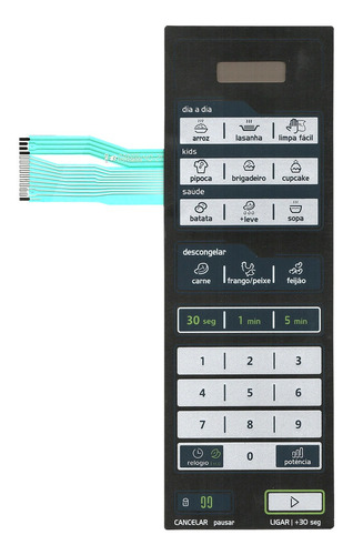 Teclado Membrana Microondas Midea Mtfe41 /42 / Mtrs41 /42