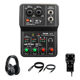 Mini 2 Canais Placa De Som, Interface De Console De Mixer