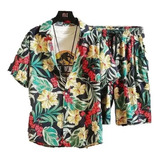 Conjunto De Camisa De Playa Hawaiana Y Pantalón Corto Ho [u]