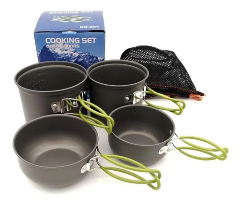 Pack 4 Ollas Camping Para Cocinar Outdoor Trekkin Acampar