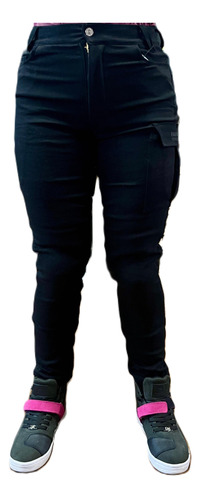 Pantalon Motociclista Dama Jeans Kevlar Protecciones 