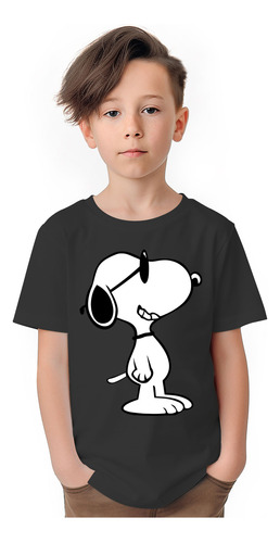 Polera Niños Snoopy Cool Gafas Peanuts 100% Algodon Wiwi