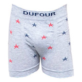 Calzoncillo X3 Boxer Dufour Sin Costura Con Estrellas 11789