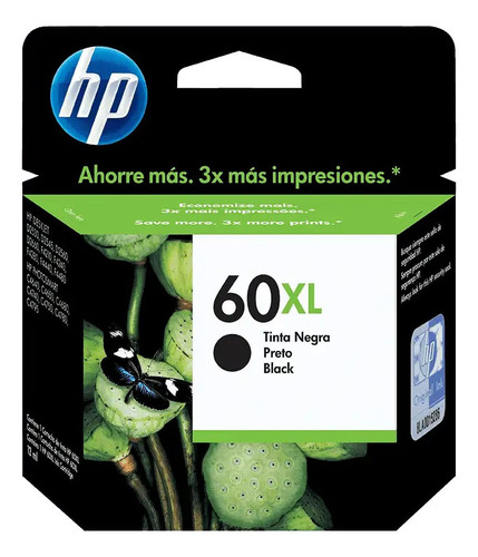 Cartucho De Tinta Hp 60xl Negra Original