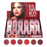 24 Batom Matte Fashion Show Cs4174b - Kit Pink21 Atacado Sj