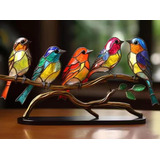 Keilini Adornos De Escritorio Con Diseño De Pájaros En Rama,