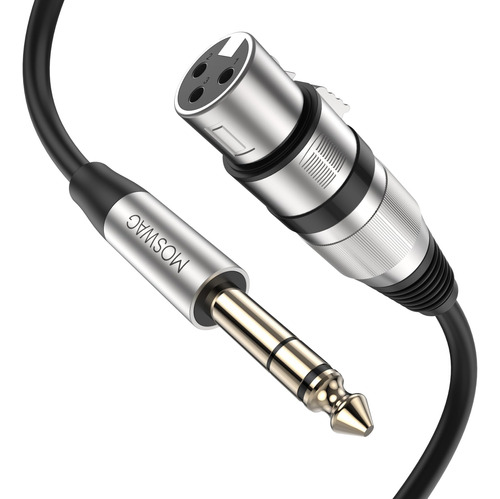 Moswag Cables Xlr Hembra A 1/4 Trs, Cable De Microfono Xlr D