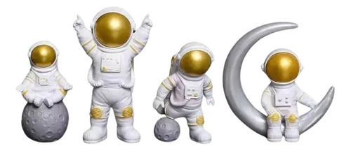 Figura Decorativa Astronauta Adorno Luna