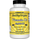 Healthy Origins Vitamina D3 Geles 10, 000 Lanolina, Geles