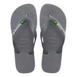 Havaiana Brasil Logo Gris Acero