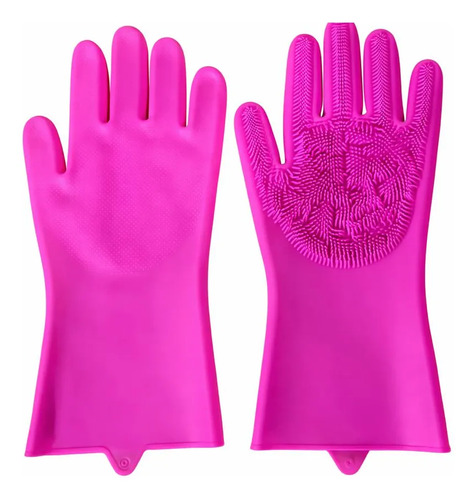 Par De Guantes Mágicos De Silicona P/ Lavar Trastes