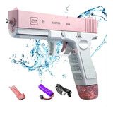 Pistola Rosa De Agua Eléctrica Arma Niñas Verano Glock Agua