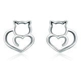 Bonitos Aretes De Gato Con Perlas Para Mujer, Diseño De Ra.