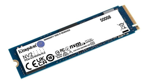 Ssd Interno Kingston Nv2 M.2 Nvme De 500gb Pcie 4.0 X4  Leitura: 3500 Mb/s E Gravação: 2100 Mb/s 