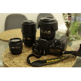 Nikon D300s + Lente 16-85 + Lente 35mm + Lente 55-300 + Acce