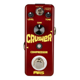 Pedal De Efecto Compresión Para Guitarra Crusher Morrison Color Rojo