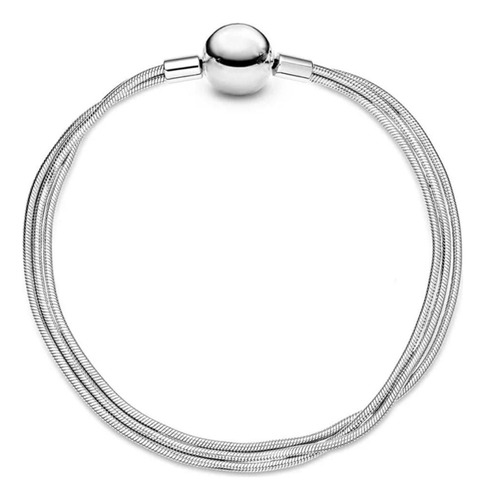 Pulsera 3 En 1 Para Charm Brazalete De Plata Joyería Regalo