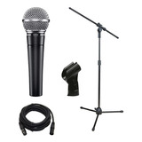 Combo De Microfono Shure Sm58 + Cable + Pie Mega Oferta