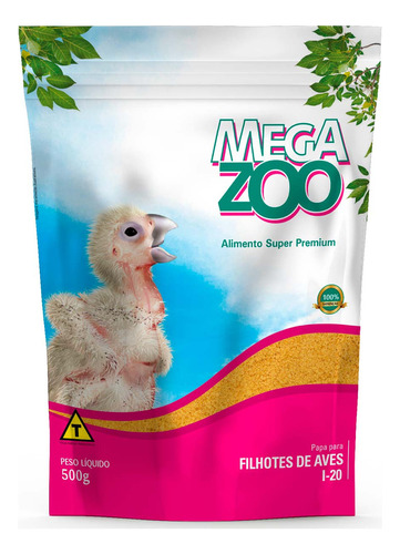 Papa Megazoo I20 Tratar Filhote Papagaio Cacatua Rosela 500g