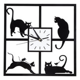 Yinuoday Relojes De Pared Decorativos, Reloj De Gato De 12 P