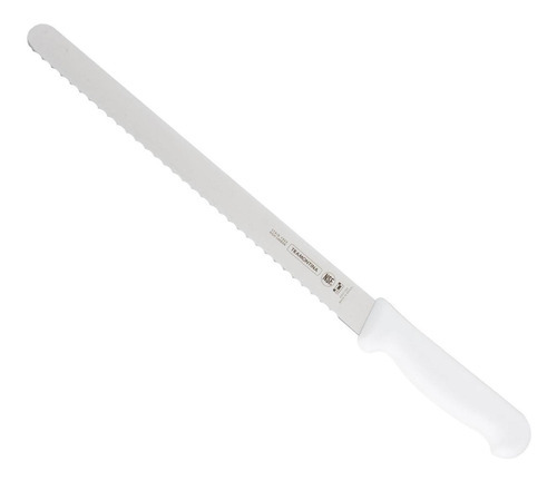 Cuchillo Sierra Para Pan Y Jamón Profesional 12 In - Tramontina Color Blanco