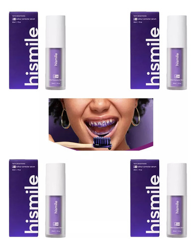 Pasta De Dientes Hismile V34 Colour Corrector, 4 Unidades, C