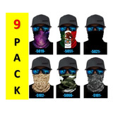9 Pack Bandanas Sport Mask Deporte Spf Proteccion Mascara