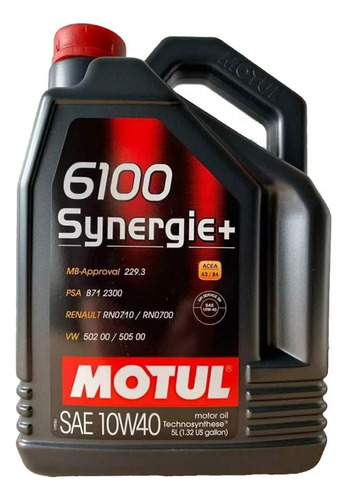 Motul 6100 Synergie+ 10w40 X 4l Semi Sintetico Distrymat