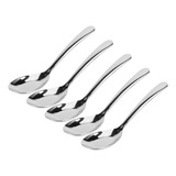 Cuchara Plana Portátil De Acero Inoxidable Dinner Tool, 5 Un