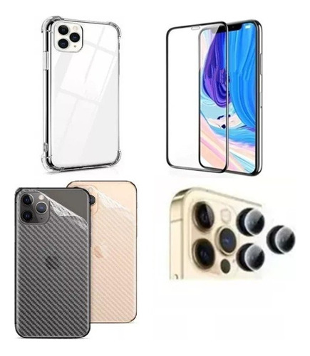 Capa Para iPhone 11 Pro 5.8 +pe 3d Vidro +p Camera +traseira