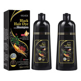 Champús Instantáneos Para Teñir El Cabello Negro De 200 Ml Q