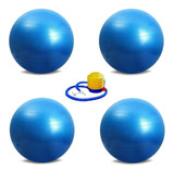 Bola Suiça Pilates Yoga Abdominal 75cm Bomba - 4 Pcs Rosa