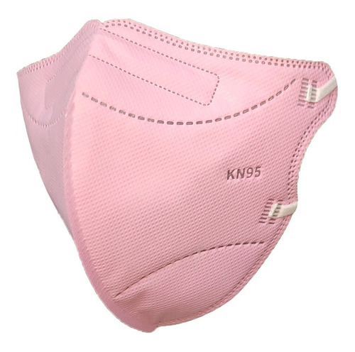 Kit 10 Máscaras Respiratória Kn95 Infantil Rosa 5 Camadas 