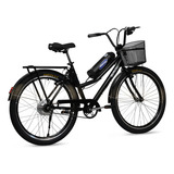 Bicicleta Elétrica Retrô Lithium 350w 36v Preta