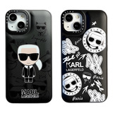 Funda Case Karl Lagerfeld Estilo Casetify Para iPhone 