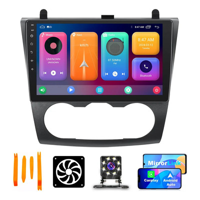 CARLAM Estéreo Pantalla 9 Pulgadas Carplay Android Auto Mirrorlink GPS Para Nissan Altima 2007-2012 Receptor Bluetooth usb 2 DIN Esterio Carro Stereo Autoestereo con Cámara De Reversa | Envío gratis