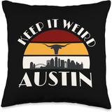 Stigmota Austin, Texas Keep It Weird Longhorn Sunset Throw P