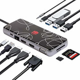 Mirabox Usb C Docking Station 12 En 1 Usb3.1 Tipo C Pantalla