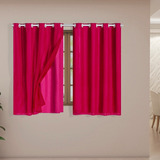 Cortina Corta Luz Blackout C/ Tecido Voil 2,80 M X 1,60 M Cor Pink