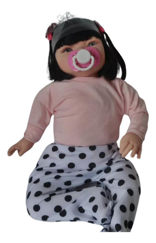 Bebê Boneca Reborn Menina Japonesa Com Acessórios - 48cm