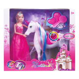 Muñecos De Unicornio Y Princesa, Juguetes De Caballo De Un.