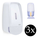 Kit 3 Dispenser Sabonete Líquido Álcool Gel Banheiro Com Nf