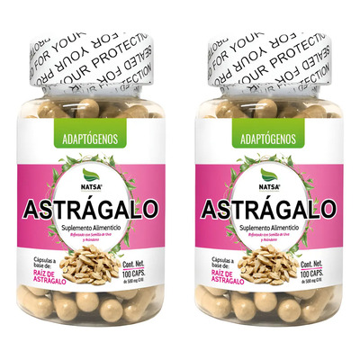 Astragalo Adaptogeno, 200 Cápsulas (2 Frascos 100 Cap C\u002Fu) Sabor Natural | Meses sin interés