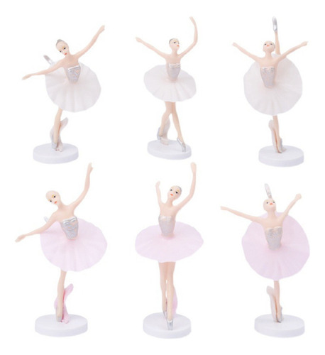 Figura De Bailarina De Ballet Para Adorno De Pastel, 6 Pieza